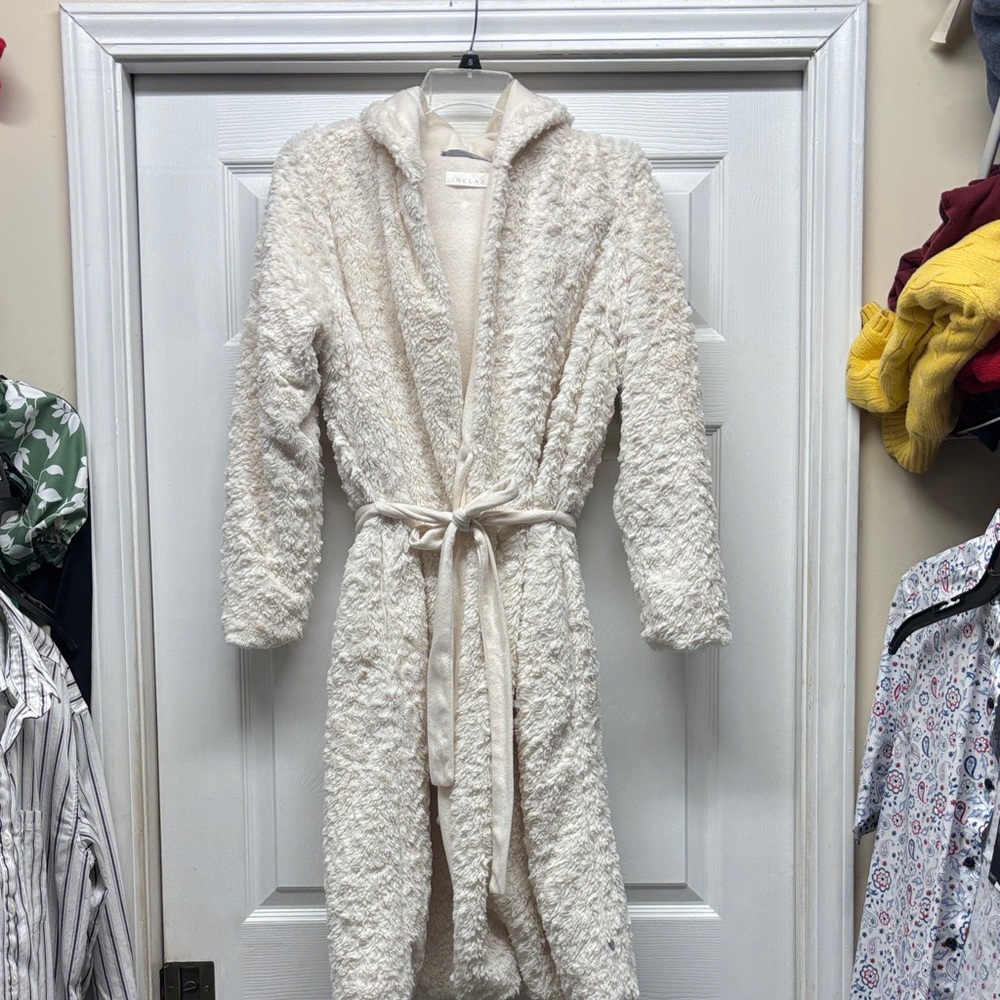 iRelax Cozy Cream Fleece Lined Women’s Robe Small